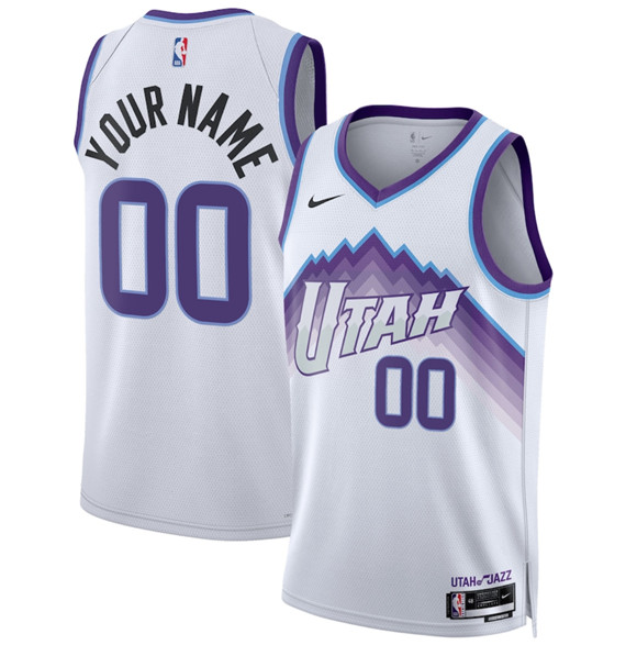 Utah Jazz Active Player Custom White 2025 Association Edition Stitched Basketball Jersey Utah Jazz Active Player Custom White 2025 Association Edition Stitched Basketball Jersey
