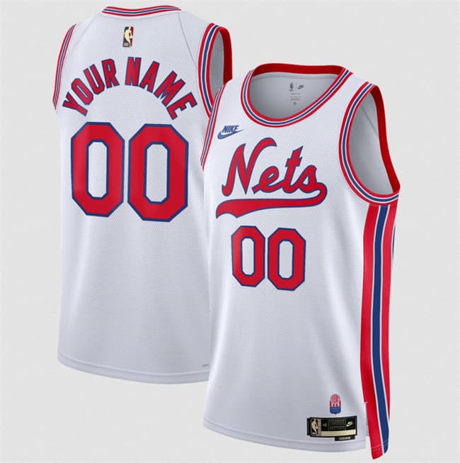 Brooklyn Nets Active Player Custom White 2026-27Classic Edition Stitched Basketball Jersey