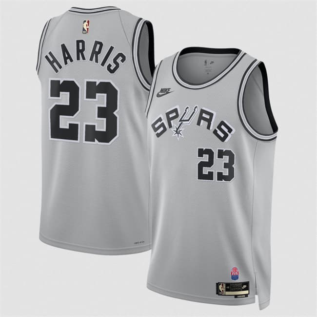 San Antonio Spurs #23 Tobias Harris Silver 2026-27 Classic Edition Stitched Basketball Jersey