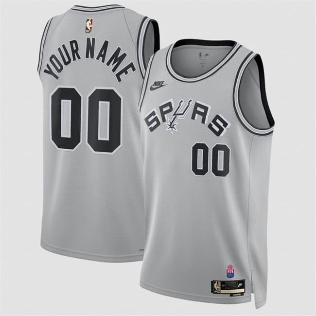 San Antonio Spurs Active Player Custom Silver 2026-27 Classic Edition Stitched Basketball Jersey