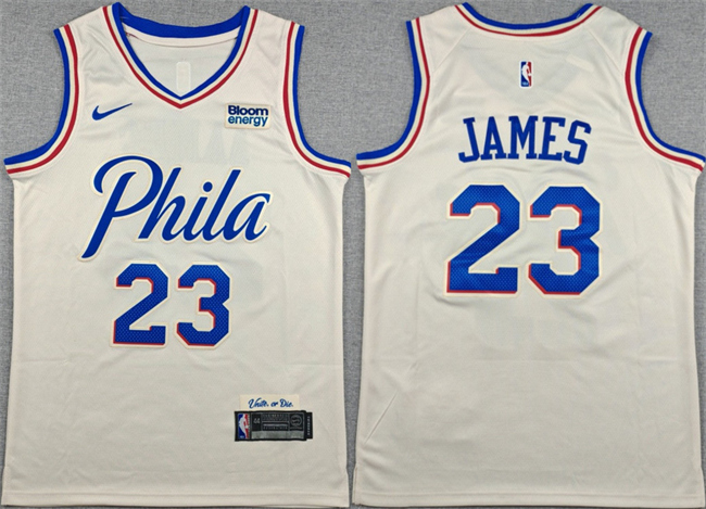 Philadelphia 76ers #23 LeBron James Cream City Edition Swingman Stitched Jersey