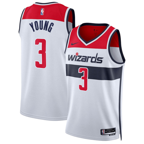 Washington Wizards #3 CJ McCollum White Association Edition Stitched Basketball Jersey