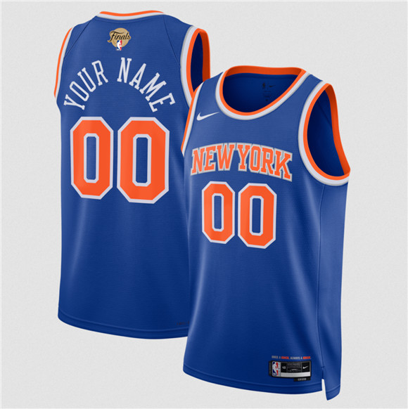New Yok Knicks Active Player Custom Blue 2026 Finals Patch Icon Edition Stitched Basketball Jersey New Yok Knicks Active Player Custom Blue 2026 Finals Patch Icon Edition Stitched Basketball Jersey