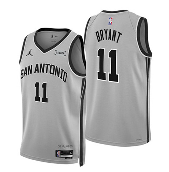 San Antonio Spurs #11 Carter Bryant Silver 2025-26 Statement Edition Stitched Basketball Jersey