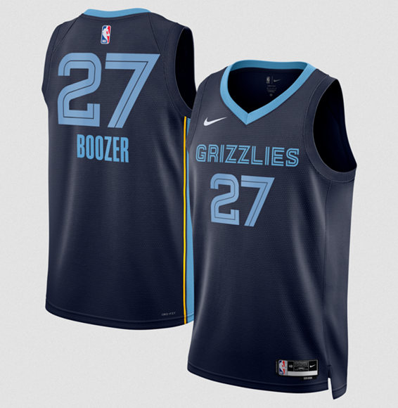 Memphis Grizzlies #27 Cameron Boozer Navy 2026 Draft Icon Edition Stitched Jersey
