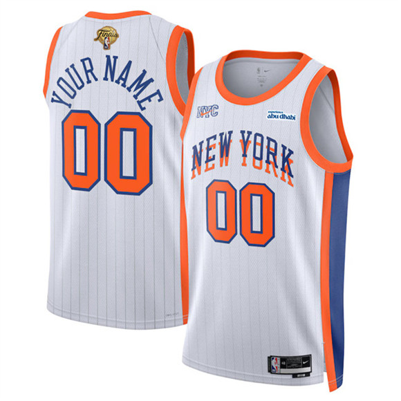 New Yok Knicks Active Player Custom White 2026 Finals Patch City Edition Stitched Basketball Jersey New Yok Knicks Active Player Custom White 2026 Finals Patch City Edition Stitched Basketball Jersey