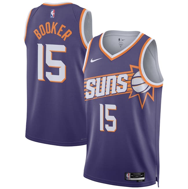 Phoenix Suns #15 Devin Booker Purple 2026 Icon Edition Stitched Basketball Jersey