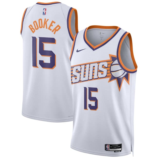 Phoenix Suns #15 Devin Booker White 2026 Association Edition Stitched Basketball Jersey