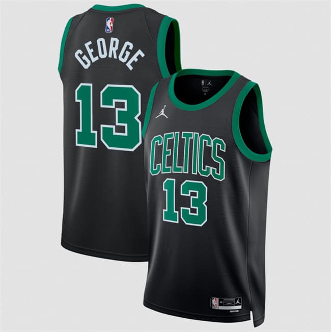 Boston Celtics #13 Paul George Black Statement Edition Stitched Basketball Jersey
