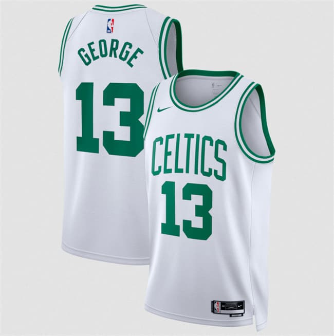 Boston Celtics #13 Paul George White 2026 Association Edition Stitched Basketball Jersey