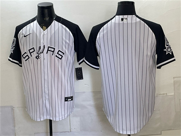 San Antonio Spurs Blank White Stitched Baseball Jersey San Antonio Spurs Blank White Stitched Baseball Jersey