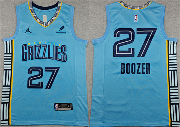Memphis Grizzlies #27 Cameron Boozer Blue 2026 Draft Statement Edition Stitched Jersey
