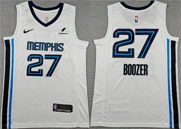 Memphis Grizzlies #27 Cameron Boozer White 2026 Draft Association Edition Stitched Jersey