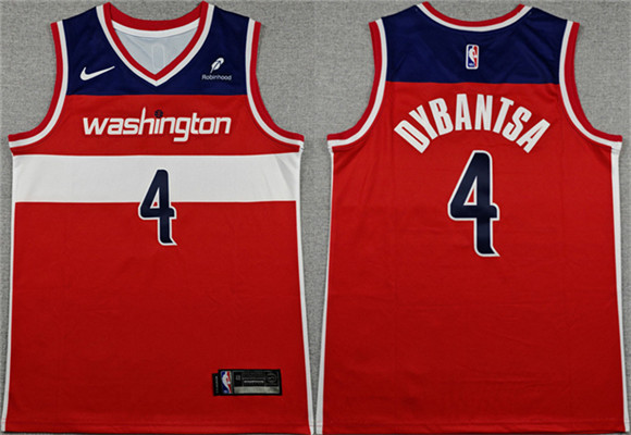 Washington Wizards #4 AJ Dybantsa Red 2026 Draft Icon Edition Stitched Jersey