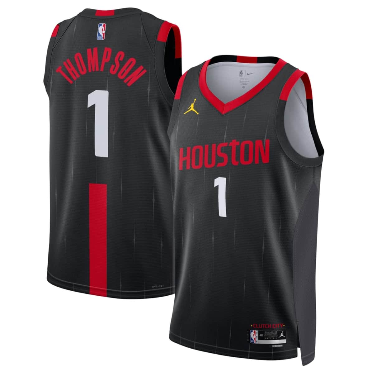 Houston Rockets #1 Amen Thompson Black 2026-27 Statement Swingman Stitched Jersey