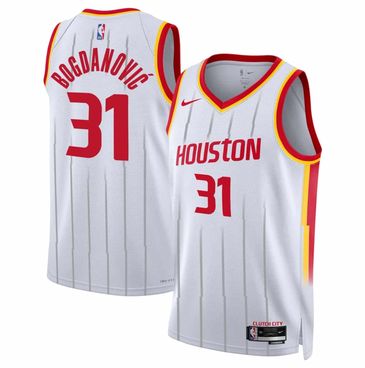 Houston Rockets #31 Bogdan Bogdanovi? White 2026-27 Association Swingman Stitched Jersey