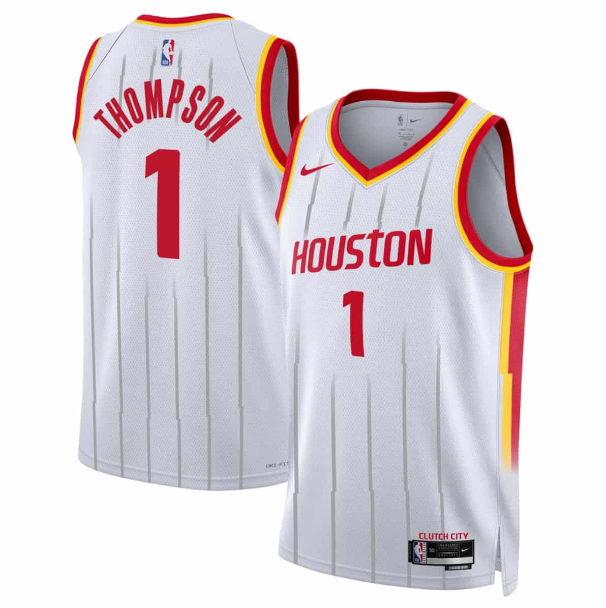 Houston Rockets #1 Amen Thompson White 2026-27 Association Swingman Stitched Jersey