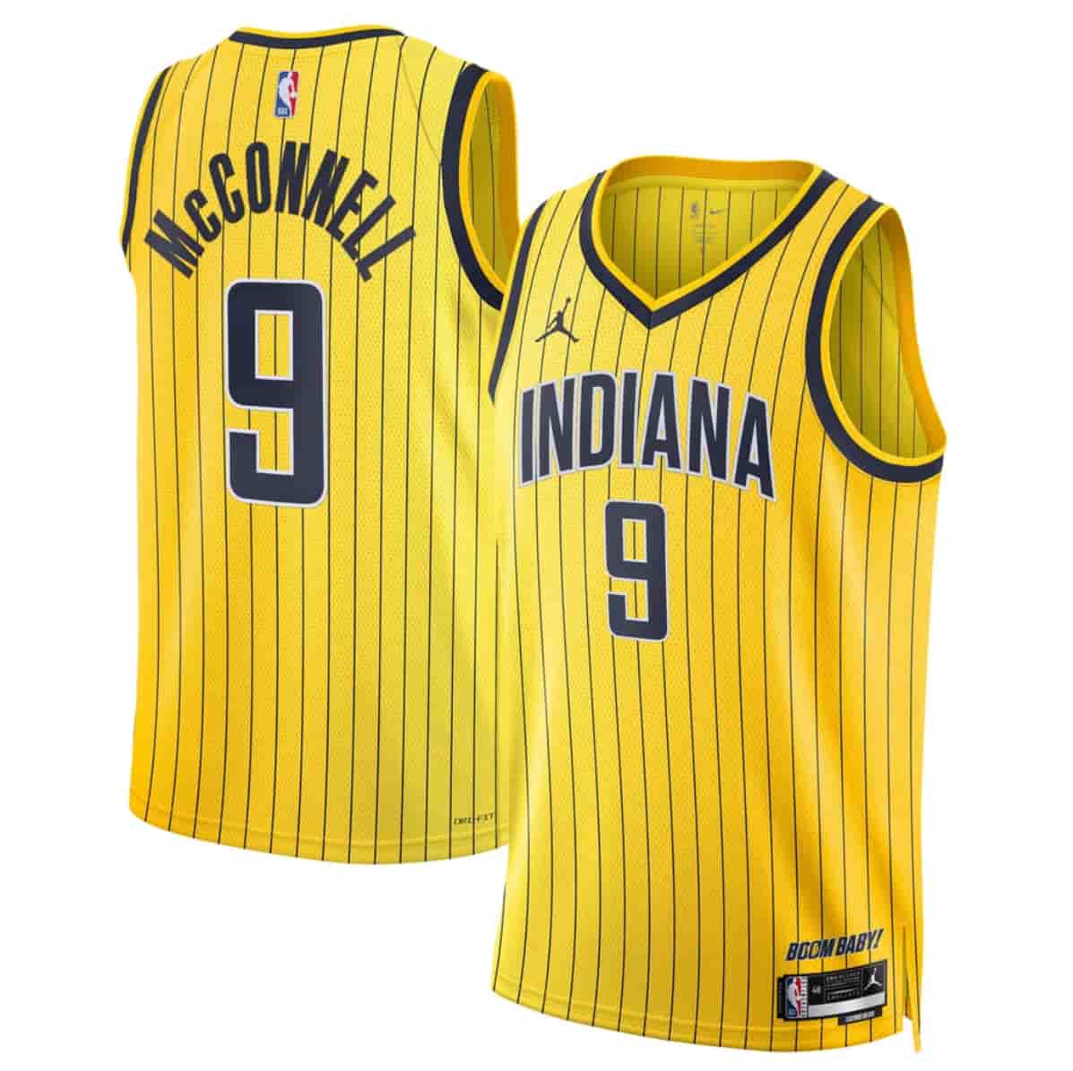 Indiana Pacers #9 T.J. McConnell Yellow 2026-27 Statement Edition Swingman Stitched Basketball Jersey