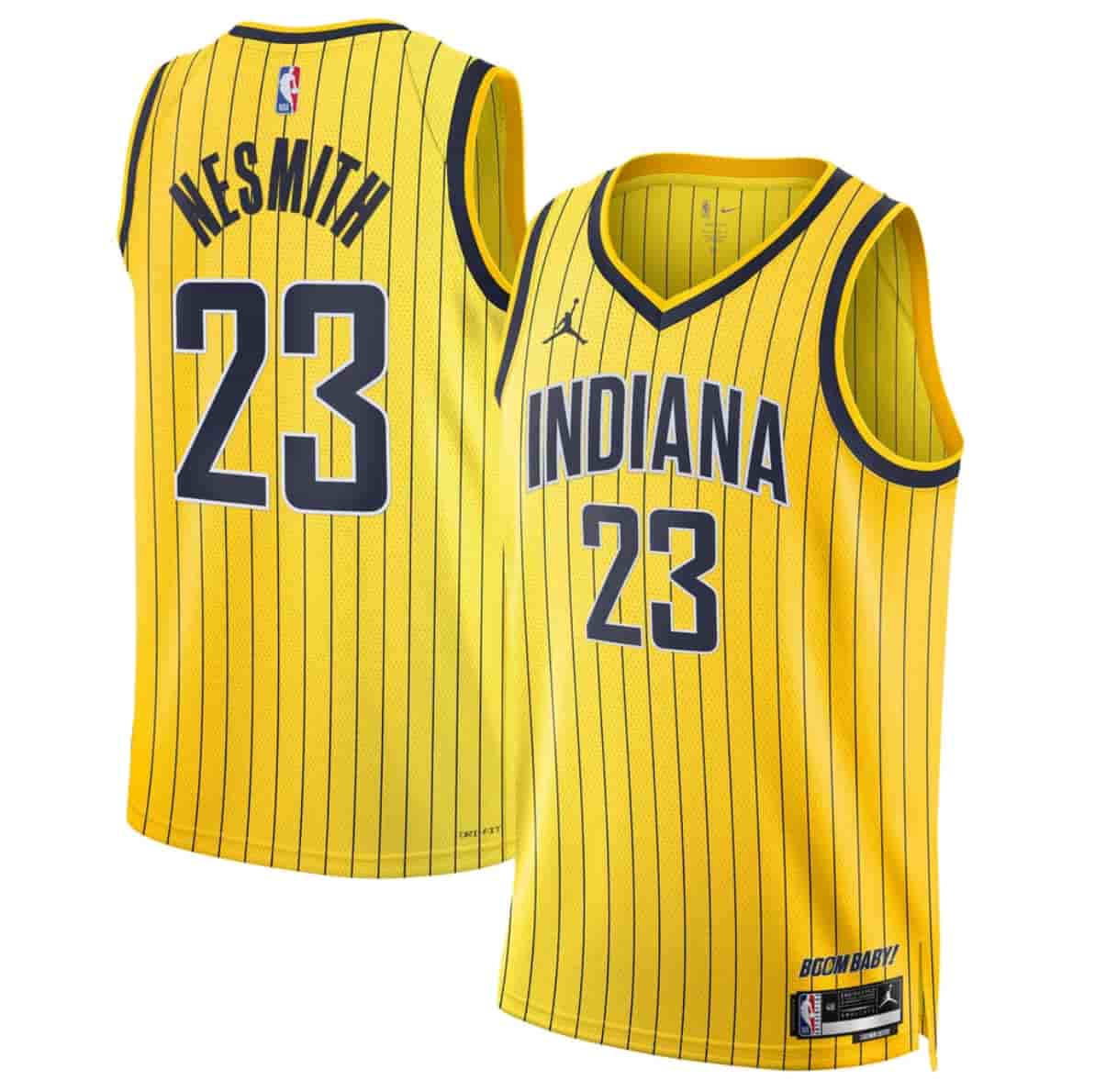 Indiana Pacers #23 Aaron Nesmith Yellow 2026-27 Statement Edition Swingman Stitched Basketball Jersey