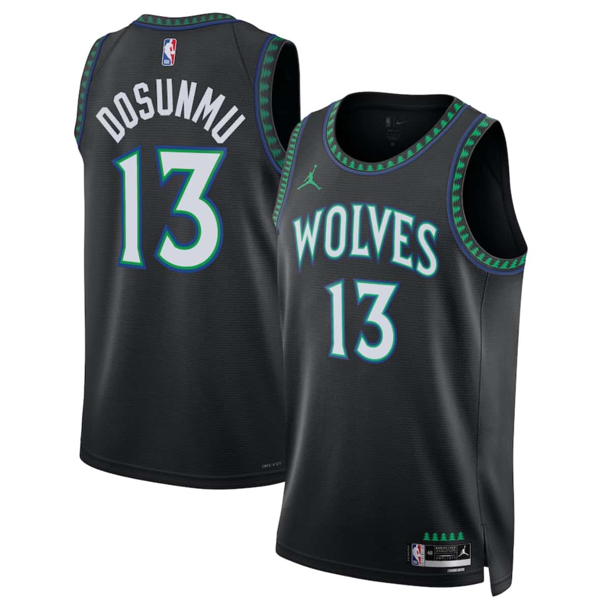 Minnesota Timberwolves #13 Ayo Dosunmu Black 2026-27 Statement Swingman Edition Stitched Basketball Jersey