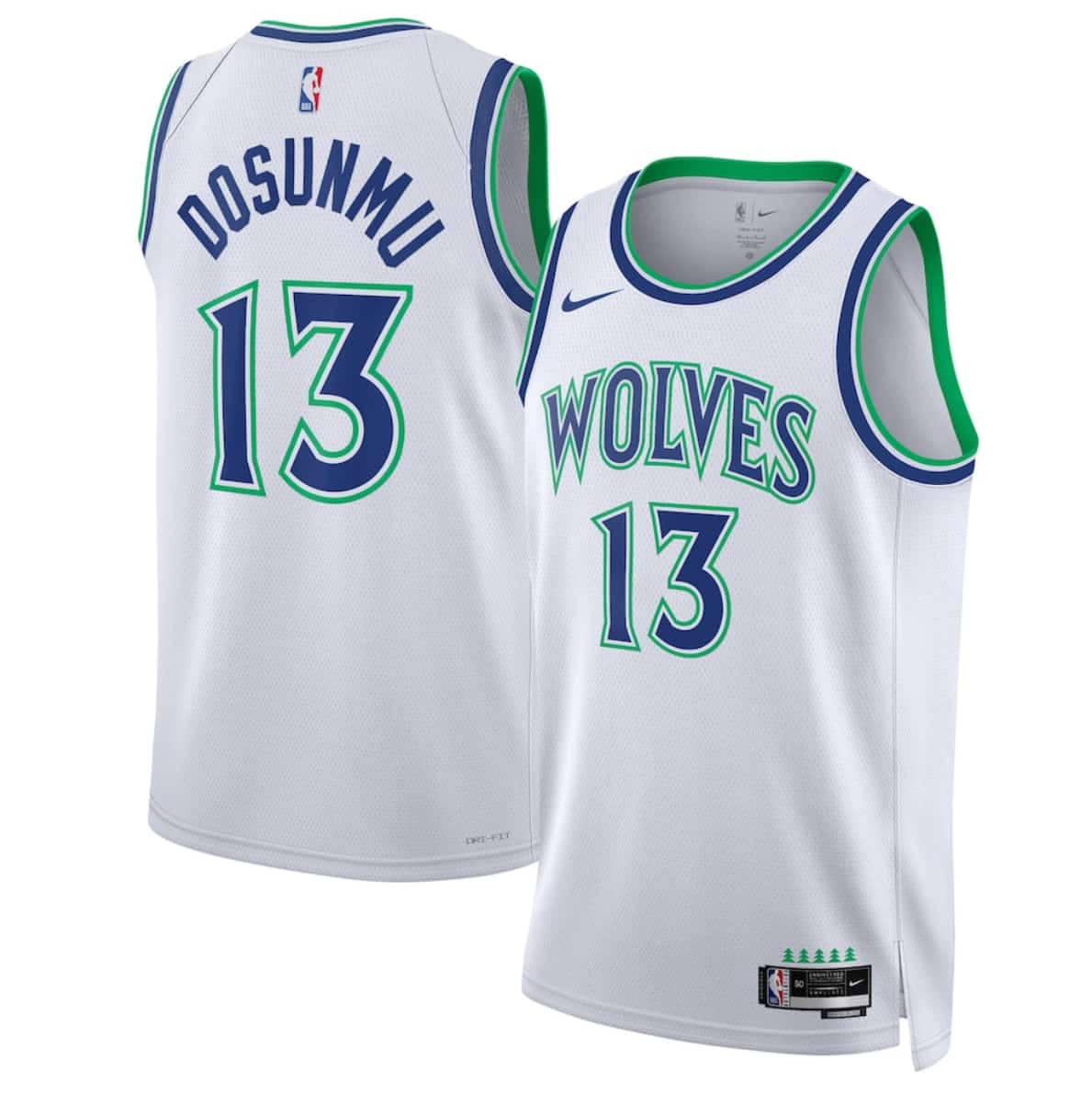 Minnesota Timberwolves #13 Ayo Dosunmu White 2026-27 Association Swingman Edition Stitched Basketball Jersey