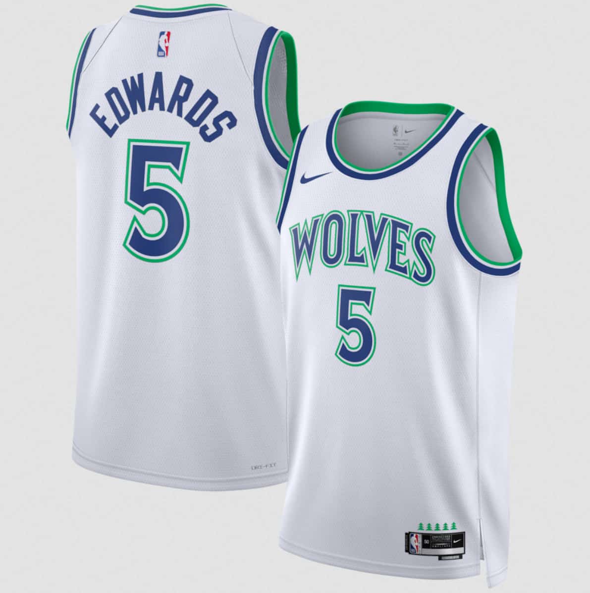 Minnesota Timberwolves #5 Anthony Edwards White 2026-27 Association Swingman Edition Stitched Basketball Jersey