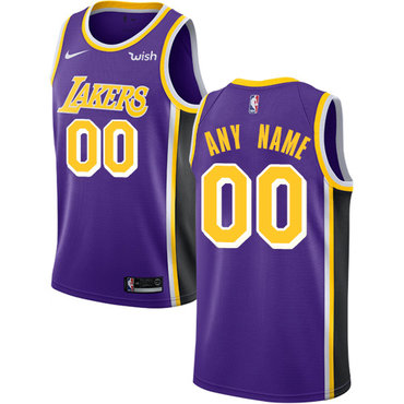 Custom Nike Los Angeles Lakers Purple NBA Swingman Statement Edition Jersey