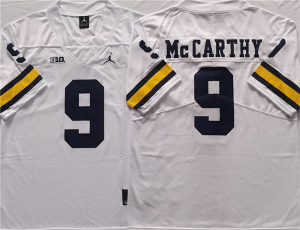 Michigan Wolverines #9 McCARTHY White Stitched Jersey Michigan Wolverines #9 McCARTHY White Stitched Jersey