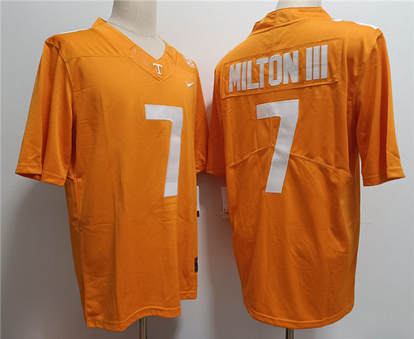 Tennessee Volunteers #7 Joe Milton III Orange Stitched Jersey