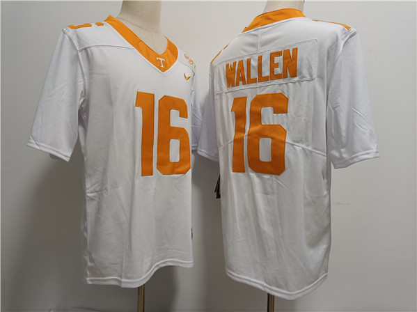 Tennessee Volunteers #16 Morgan Wallen White Stitched Jersey