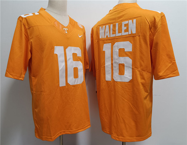 Tennessee Volunteers #16 Morgan Wallen Orange Stitched Jersey