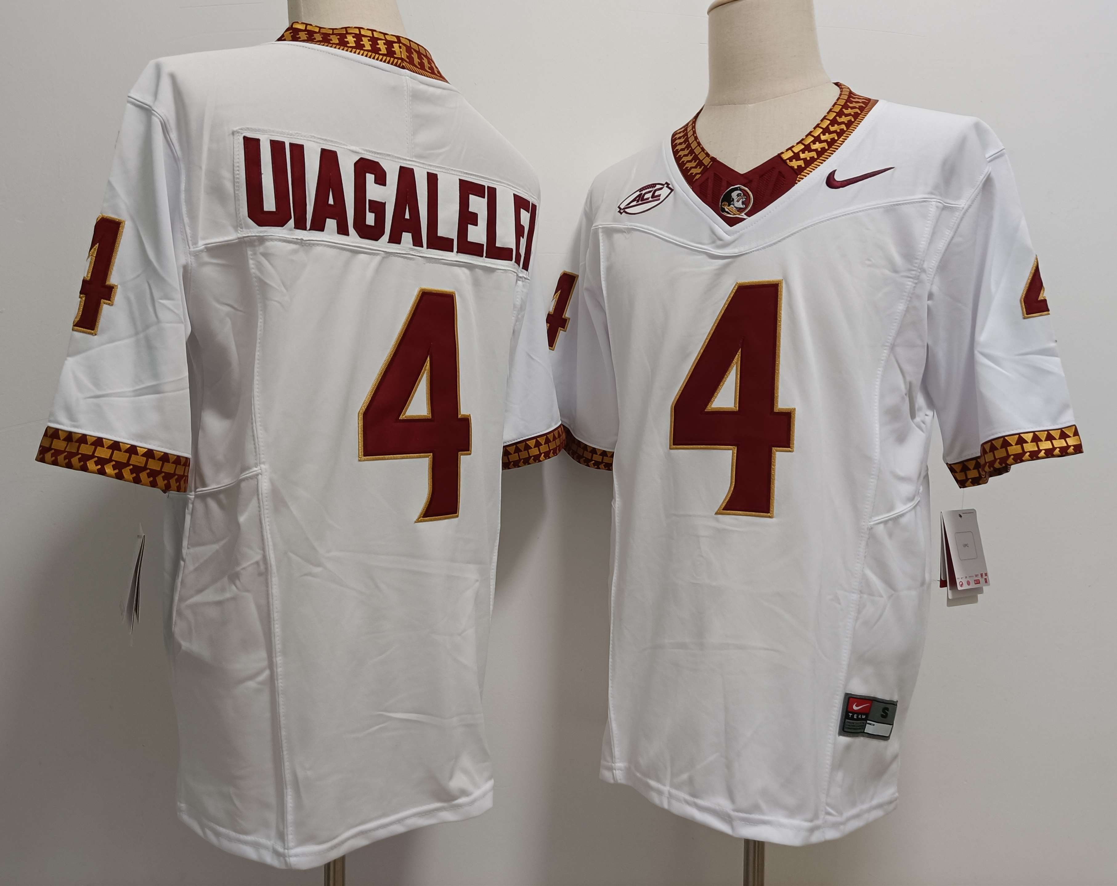 Florida State Seminoles #4 DJ Uiagalelei White FUSE College Stitched Jersey