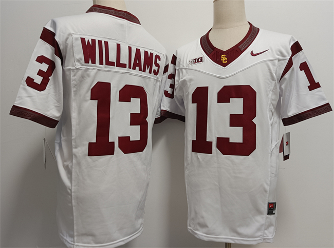 USC Trojans #13 Caleb Williams White Stitched Jersey