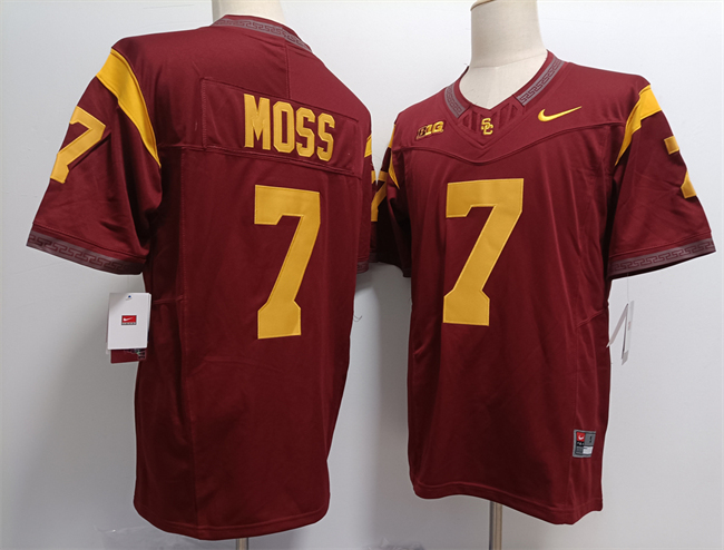 USC Trojans #7 Miller Moss Red Stitched Jersey