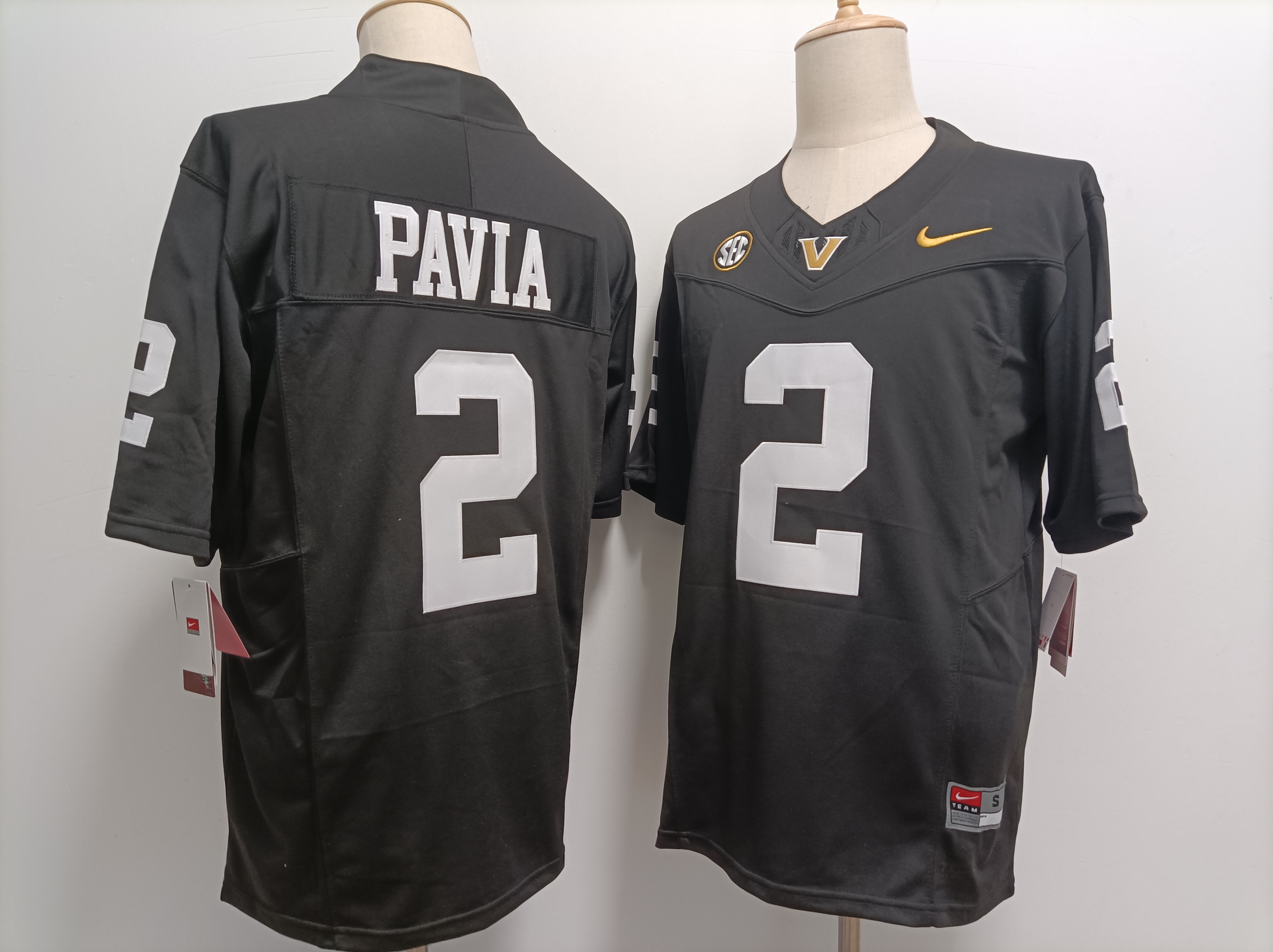Vanderbilt Commodores #2 Diego Pavia Black FUSE College Football Jersey