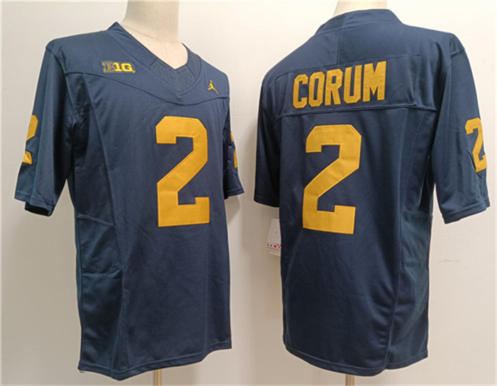 Michigan Wolverines #2 Blake Corum Navy Stitched Jersey Michigan Wolverines #2 Blake Corum Navy Stitched Jersey