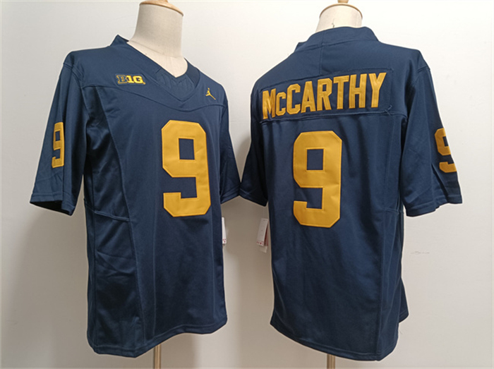 Michigan Wolverines #9 J.J. McCarthy Navy Stitched Jersey Michigan Wolverines #9 J.J. McCarthy Navy Stitched Jersey