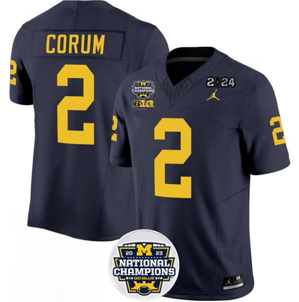 Michigan Wolverines #2 Blake Corum Navy National Championship Stitched Jersey Michigan Wolverines #2 Blake Corum Navy National Championship Stitched Jersey