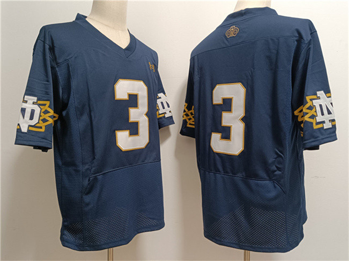 Notre Dame Fighting Irish #3 Joe Montana Navy Limited Stitched Jersey