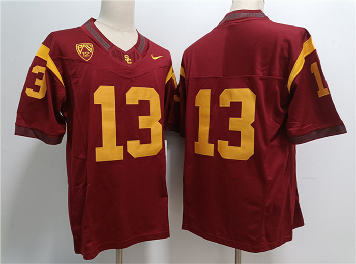USC Trojans #13 Caleb Williams Red Stitched Jersey