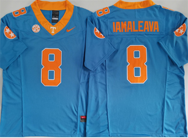 Tennessee Volunteers #8 Nico Iamaleava Blue F.U.S.E. Stitched Jersey