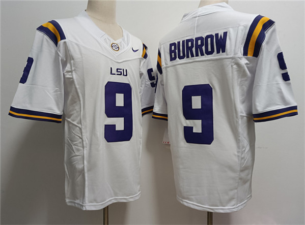 LSU Tigers #9 Joe Burreaux White 2023 Stitched Football Jersey