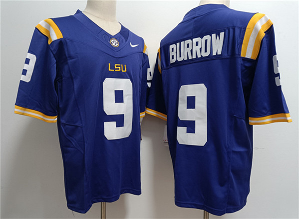 LSU Tigers #9 Joe Burreaux Purple 2023 Stitched Football Jersey