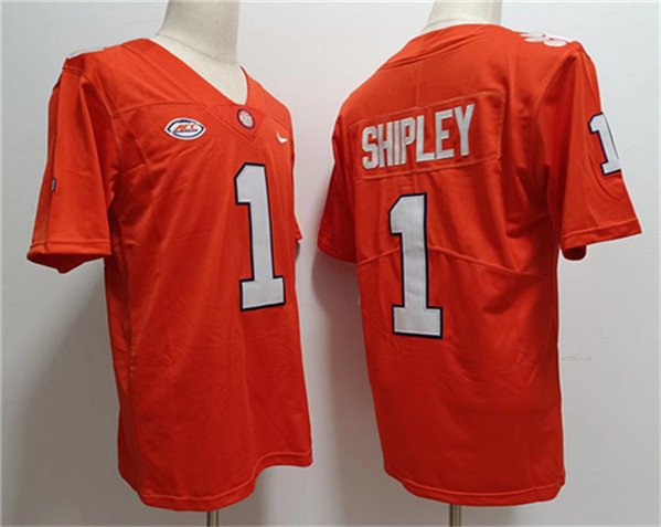Clemson Tigers #1 Will Shipley Orange Stitched Football Jersey