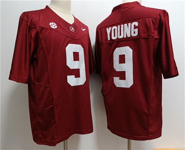 Alabama Crimson Tide #9 Bryce Young Red Stitched Football Jersey