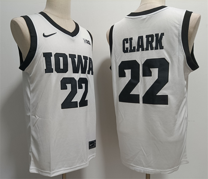 Iowa Hawkeyes #22 Caitlin Clark White Stitched Jersey