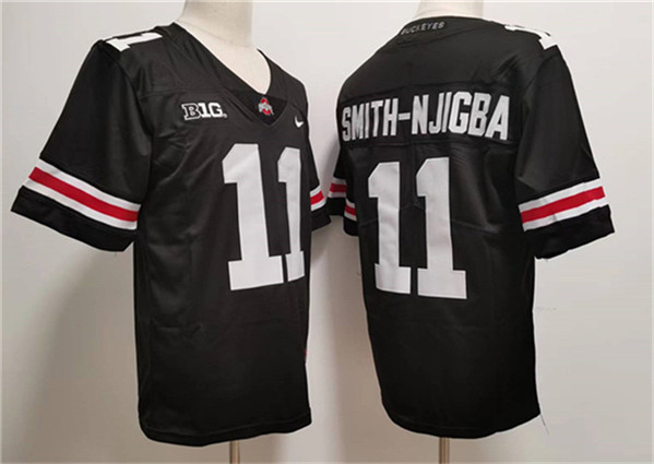 Ohio State Buckeyes #11 Jaxon Smith-Njigba Black Limited Stitched Jersey Ohio State Buckeyes #11 Jaxon Smith-Njigba Black Limited Stitched Jersey