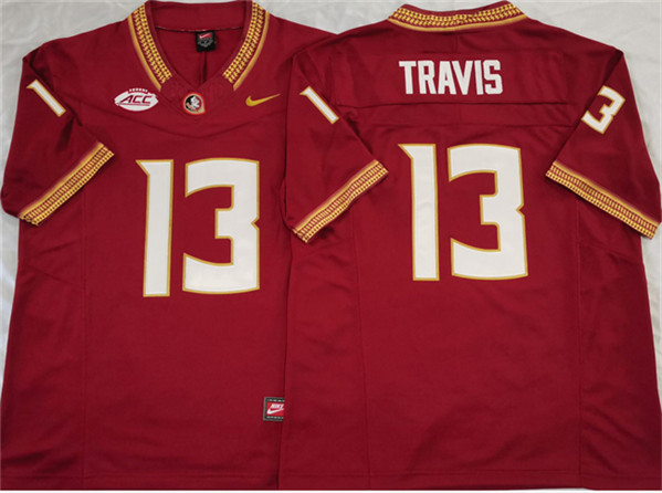 Florida State Seminoles #13 Jordan Travis Red 2023 F.U.S.E Stitched Jersey