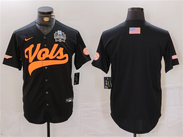 Tennessee Volunteers Black With Patch Stitched Jersey