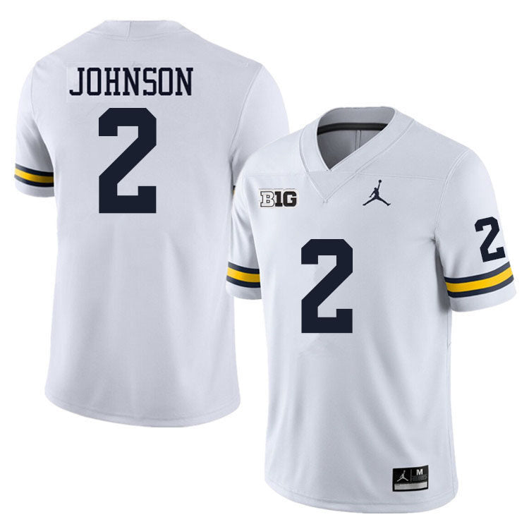 Michigan Wolverines #2 Will Johnson White Stitched Jersey Michigan Wolverines #2 Will Johnson White Stitched Jersey